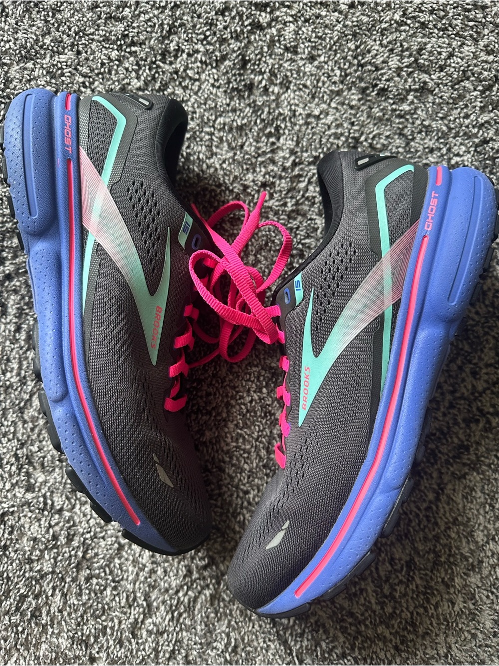 Women's BROOKS Ghost 15 Running Training Walking Gym Shoes Size 9.5